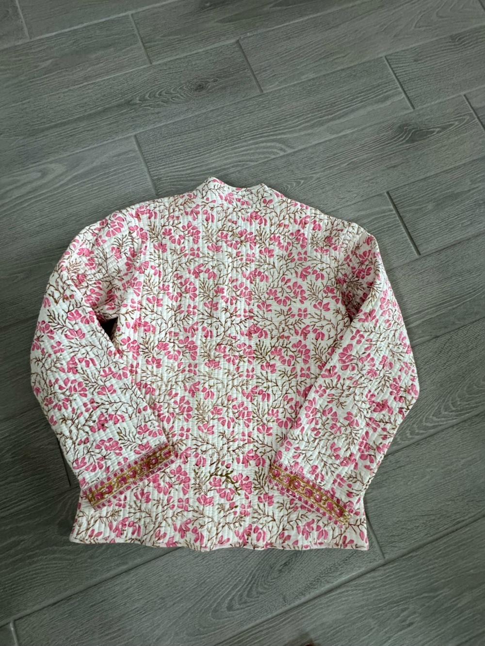 SUR LA VAGUE Pink Flower Carpet Jacket One Size VGUC - Picture 6 of 10